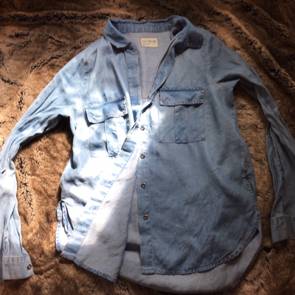 Denim-Style Button Up